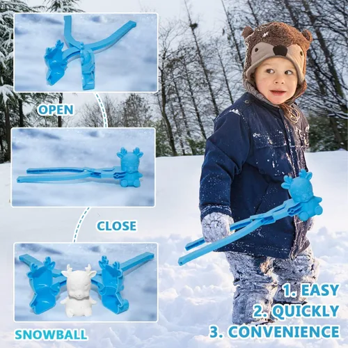 Miniatura 4 de Molde de nieve y molde de arena, actividades al aire libre, encantador pingüino 3D en forma de nieve y arena para niños y adultos, juguete al aire