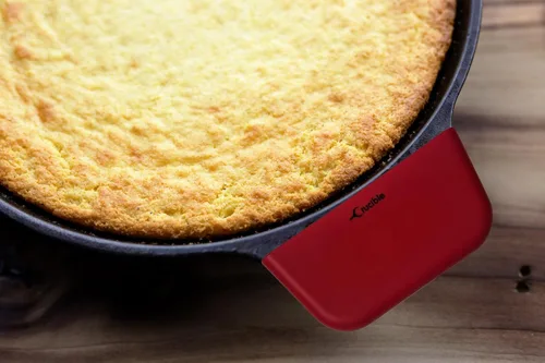 Miniatura 9 de Soportes de silicona para mango caliente, agarraderas (paquete de 5 unidades, rojo mezclado) para sartenes de hierro fundido, sartenes, sartenes