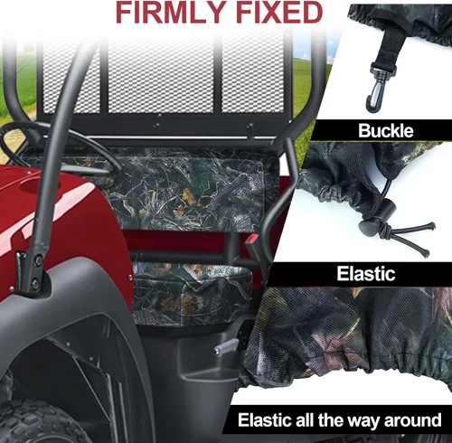 Miniatura 4 de StarknightMT Funda para Asiento de Banco Compatible con Kawasaki Mule 600/610 2005-2016 y Mule SX 2017-2023, Funda de Asiento UTV Impermeable de Camo