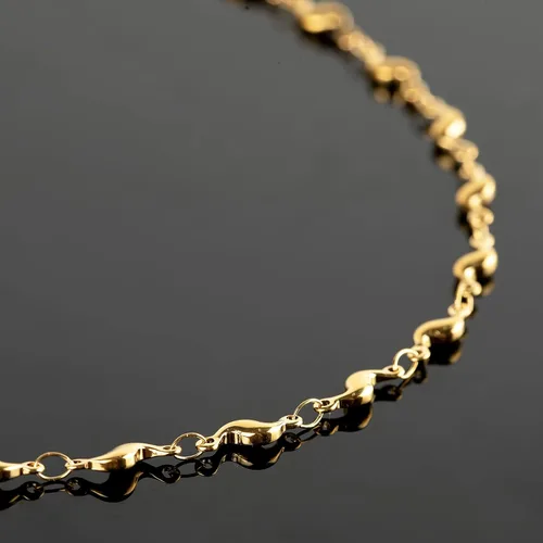 Miniatura 6 de UMAOKANG Cadenas chapadas en oro para hacer joyas, cadena de cable de acero inoxidable de 16.4 ft a granel con anillos de salto y cierres de Oro S