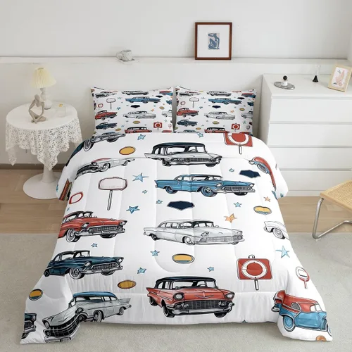 Miniatura 8 de Manfei Juego de edredón de astronauta de dibujos animados, tamaño individual, juego de ropa de cama colorido de cielo estrellado galaxia para niños