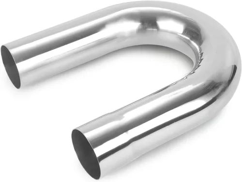 Miniatura 10 de Tubo de Escape de 2.5" DE (Diámetro Exterior) de 45 Grados, Tubo de Escape de 45 Grados Hecho de Acero Inoxidable para Automóvil DIY Tubo de Escape