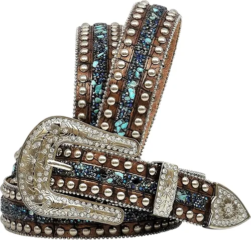 Miniatura 5 de Angel Ranch Cinturón de moda marrón para mujer de 1 12