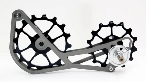 Miniatura 2 de OSPW - Jaula de sistema de polea de gran tamaño, compatible con SRAM eTap 11S, rodamientos sellados (negro)