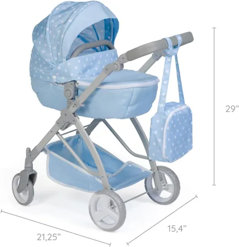Miniatura 2 de JC Toys - Berenguer Boutique Cochecito deportivo plegable de lujo Colección Blue Royal para muñecas de hasta 20 pulgadas A partir de 3 años