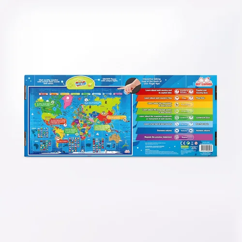 Miniatura 9 de BEST LEARNING i-Poster My World Interactive Map - Juguete educativo para niños de 5 a 12 años, juego de aprendizaje de geografía como regalo