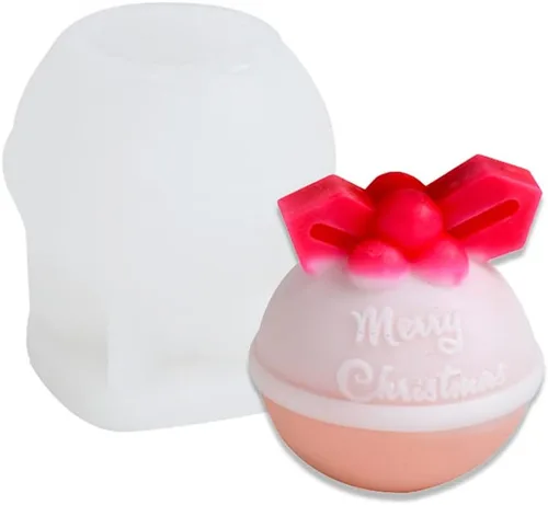 Miniatura 10 de Cestony Molde de silicona con tema navideño para hacer velas de resina para aromaterapia, velas de cera jabón, flor espécimen de arcilla artesanal