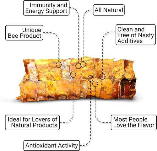 Miniatura 4 de Pan de abeja orgánico - Polen fermentado natural, multivitamínico para el crecimiento de los senos, superalimento para hombres, mujeres, proteínas