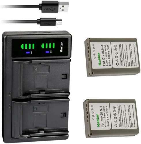 Miniatura 5 de Kastar Reemplazo del cargador de batería USB BLN-1 LTD2 completamente decodificado para batería Olympus BLN-1 BLN1, cargador BCN-1, M-D E-M1, OM-D