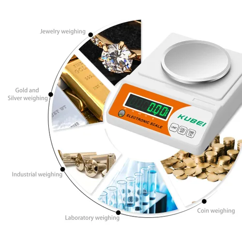 Miniatura 4 de Balanza analítica de precisión digital de laboratorio de alta precisión, 2.2 lbs x 0.00 oz, balanza electrónica de joyería, báscula de cocina
