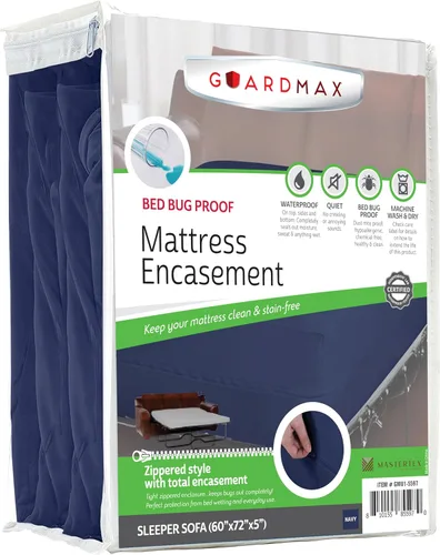 Miniatura 21 de Guardmax Funda de colchón de punto con cremallera, tamaño Queen, impermeable y a prueba de chinches, ropa de cama cómoda, suave y silenciosa con 2