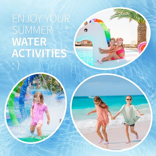 Miniatura 5 de ATHMILE Zapatos de agua para niños y niñas, de secado rápido, calcetines acuáticos antideslizantes para playa, natación, piscina, deportes al aire