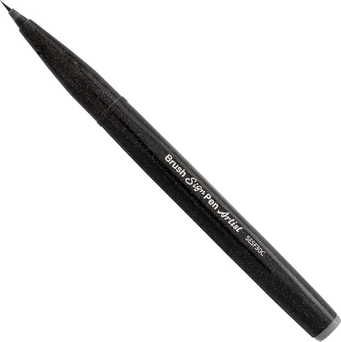 Miniatura 2 de Pentel Arts Sign Pen Micro Brush Gold & Silver Ink, paquete de 2 (SESF30BPXZ)