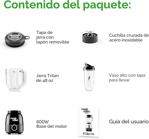 Miniatura 11 de Magic Bullet - Licuadora Combo, Jarra de 48 oz, Taza de Mezcla, Dial de Velocidad Simple – MBF50200AK