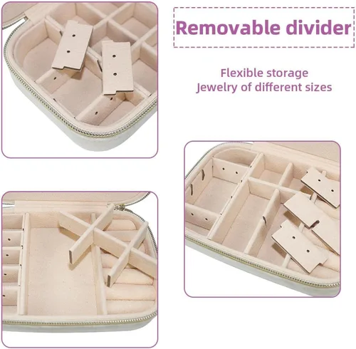 Miniatura 3 de Double Layer Portable Travel Mini Jewelry Case Display Storage Holder Boxes Romantic Nature Roses Flower