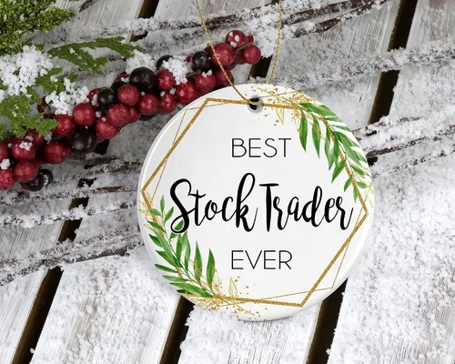 Miniatura 2 de Adorno de Navidad de Stock Trader – Regalo de Navidad para el comerciante de acciones – El mejor comerciante de acciones del mundo – El mejor