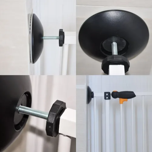 Miniatura 7 de vmaisi Protector de pared para puerta de bebé, protege las paredes y puertas de las puertas de mascotas y perros, puerta montada a presión