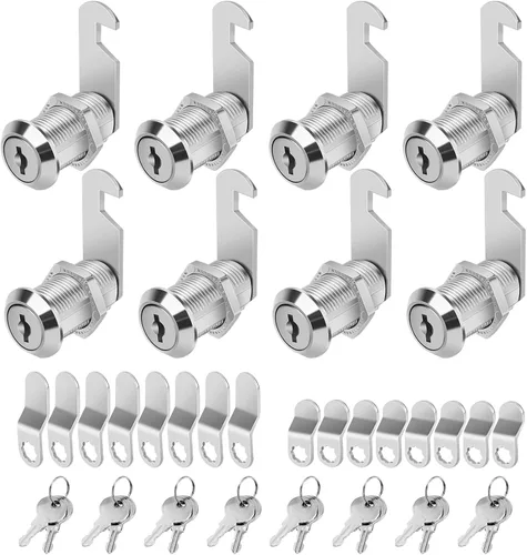 Miniatura 9 de Cerraduras de gabinete Cylinnda con llaves, cerraduras de leva largas de 1-1/2" con llaves iguales, juego de cerradura de leva para gabinetes, 6