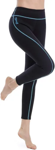 Miniatura 9 de GoldFin pantalones de traje de neopreno para mujer, 2 mm de neopreno, pantalones para mantenerse caliente para aeróbicos acuáticos, buceo, surf