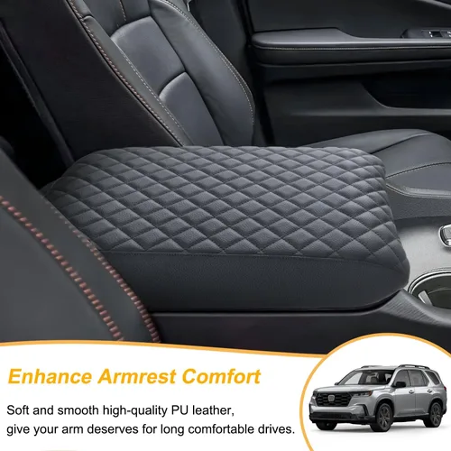 Miniatura 5 de Funda para Consola Central PIMCAR para Honda Pilot 2023-2025 2026, Funda para Reposabrazos Personalizada de Cuero para Interior de Honda