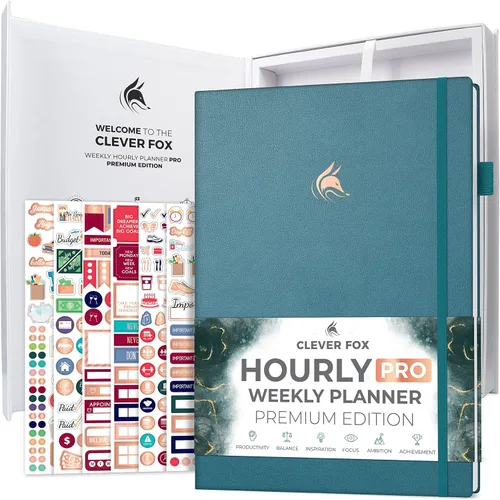 Miniatura 13 de Clever Fox Planificador por Horas Pro Premium – Planificador de Horarios Sin Fecha con Espacios de Tiempo Diarios – Cuaderno Organizador Personal