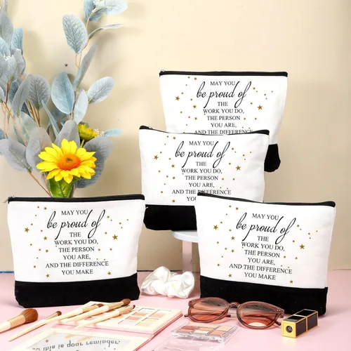 Miniatura 4 de Roowest 20 unidades de regalos de agradecimiento a los empleados a granel – Bolsas de cosméticos para mujeres, bolsa de maquillaje para la semana