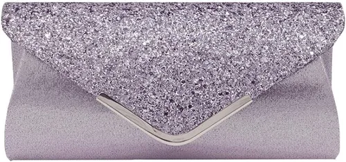 Miniatura 10 de Queena Bolso de mano de noche brillante con purpurina para mujer, bolso de mano con cadena para boda, fiesta, graduación, regalo para mamá, esposa