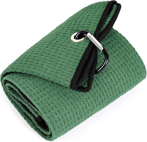 Miniatura 42 de Mile High Life Premium Waffle-Weave Golf Towel 16" X 24" Extra Absorbent & Quick-Dry Ultra-Soft Microfiber Carabiner Clip Multi