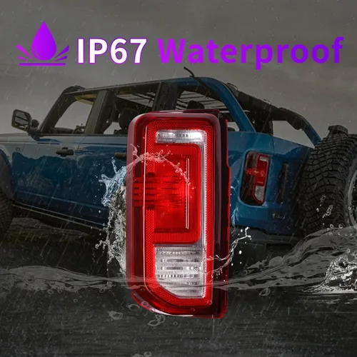 Miniatura 6 de Luz trasera compatible con Ford Bronco 2021-2025 OE estilo halógeno modelo halógeno de repuesto de la lámpara trasera del lado del conductor