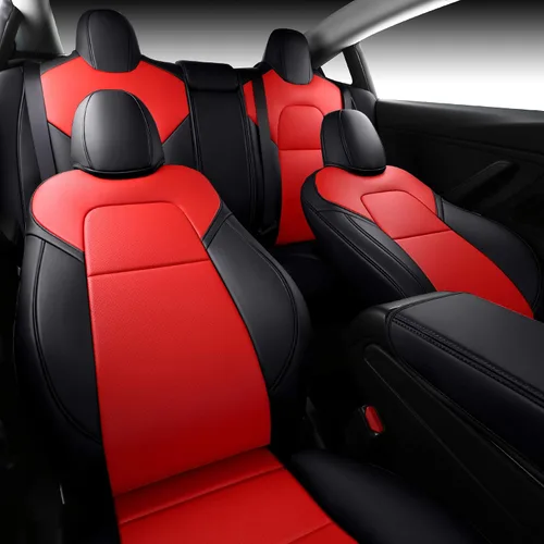 Miniatura 24 de Funda INCH EMPIRE para asiento de coche, ajuste personalizado para Tesla Model 3, protector de cojín de asiento de cuero sintético para 2017 2018