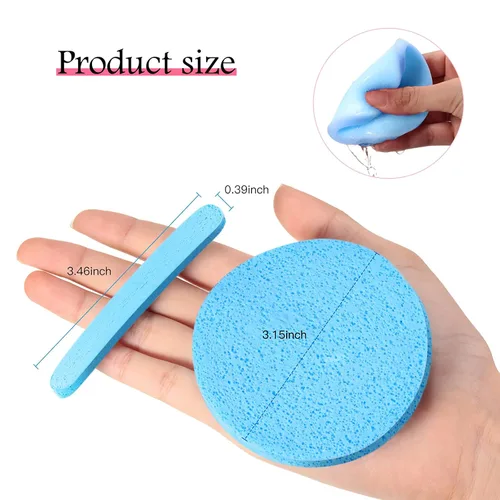 Miniatura 4 de Patelai 120 esponjas faciales comprimidas para esteticistas, eliminación de maquillaje facial, almohadilla de esponja de limpieza, exfoliante, spa