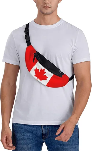 Miniatura 6 de Riñonera cruzada con la bandera de Estados Unidos, para hombres y mujeres, para viajes, caminar, correr, senderismo, pesca., Canada flag