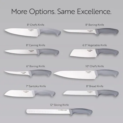Miniatura 5 de Restaurantware Comfy Grip - Cuchillo de chef de 10 pulgadas, 1 cuchillo de cocina afilado, mango ergonómico, agarre antideslizante, cuchillo