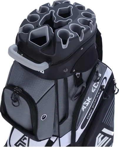 ASK ECHO T-Lock – Bolsa de carrito de golf con organizador de 14 divisiones en la parte superior, bolsa de carrito de golf premium con asas y funda
