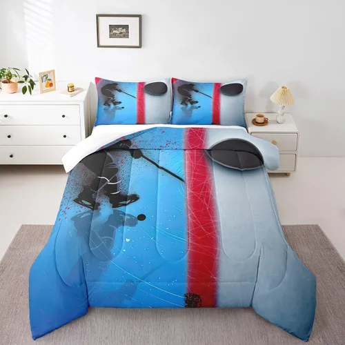 Miniatura 14 de Juego de edredón de baloncesto, juego de ropa de cama con citas inspiradoras para niños y niñas, relleno de edredón de pelota deportiva, edredón