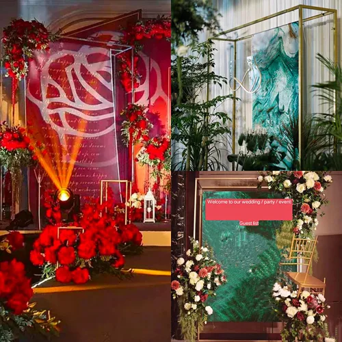 Miniatura 7 de Soporte de arco de boda de metal de gran tamaño de 9.2 ft/110 pulgadas de alto, decoración de ceremonia de fiesta, árbol de jardín, soporte de fondo