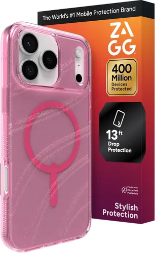Miniatura 27 de ZAGG Milan Snap Case - Funda para iPhone 16 Plus, purpurina rosa, compatible con MagSafe, protección contra caídas de 13 pies, materiales Destellos