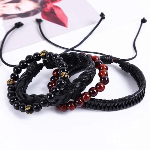 Miniatura 4 de Pulsera de cadena de muñeca con dije de moda para mujer joyería vintage pulsera multicapa regalo de cuero pulseras trenzadas Navidad cumpleaños