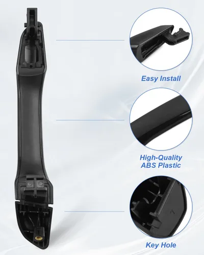 Miniatura 3 de Manija de puerta exterior Compatible con Hyundai Elantra 2017 2018 2019 2020 2021 2022 Lado izquierdo trasero Negro
