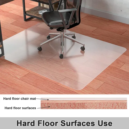 Miniatura 3 de 100pointONE Tapete para silla de oficina para suelos de madera dura, tapete de suelo fácil de deslizar para silla de oficina, alfombrilla