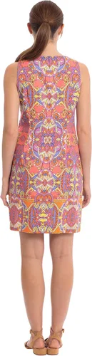 Miniatura 3 de London Times Vestido de satén de algodón para mujer Preppy Bright Happy Vacation Shift