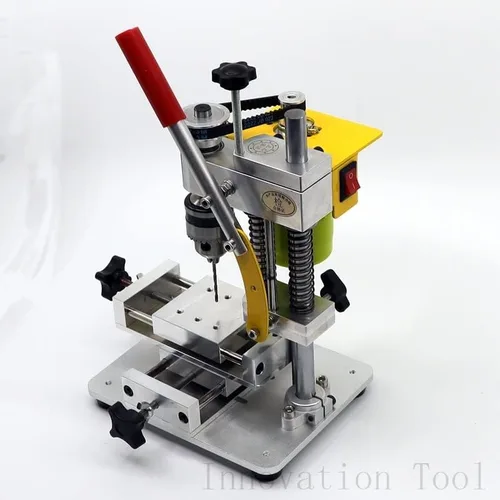 Miniatura 5 de Mini prensa de taladro de precisión CNC máquina de fresado de mesa portátil de sobremesa 795 motor B10 Chuck Metal madera bricolaje herramienta