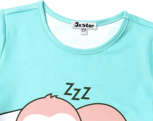 Miniatura 3 de Jxstar Conjuntos de pijamas para niñas, pijamas de unicornio para niños pequeños, ropa de dormir de algodón de verano