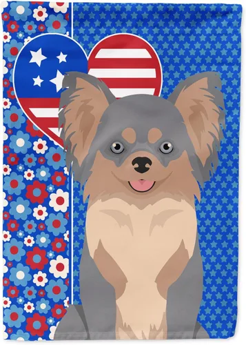Miniatura 289 de Caroline's Treasures WDK5119GF - Bandera de jardín americana de Airedale Terrier de Estados Unidos, color negro y tostado, bandera decorativa