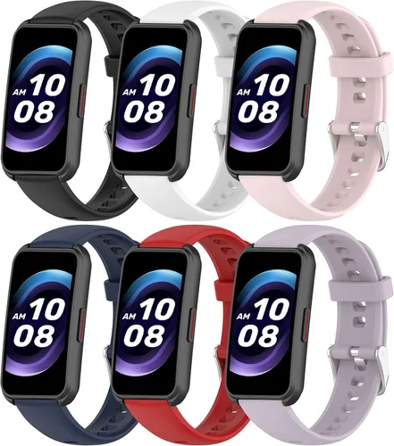 TenCloud FITVII HM08 - Paquete de 6 pulseras deportivas compatibles con FITVII/KALINCO Slim Fitness Tracker de 1.47 pulgadas de 0.630 in, de
