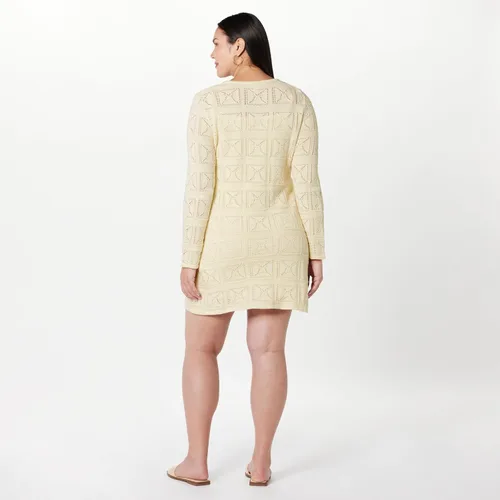 Miniatura 3 de The Drop Mini vestido de ganchillo Laney para mujer