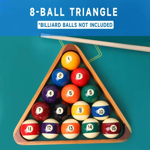 Miniatura 4 de GSE Games & Sports Expert Triángulo de Billar de Madera Maciza para 8 Bolas / Rombo para 9 Bolas, Porta Bolas de Billar para Bolas de Billar