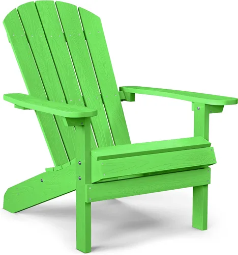 Miniatura 18 de YEFU Silla Adirondack de plástico resistente a la intemperie, sillas de patio con instalación fácil en 5 pasos, se ve exactamente como madera real