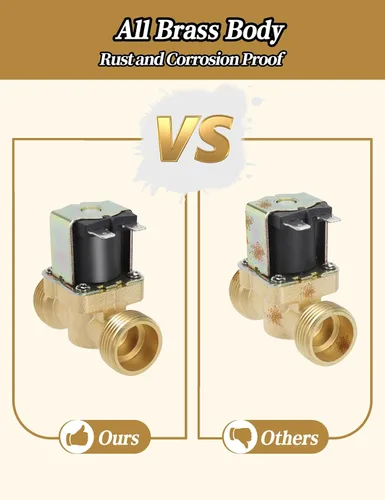 Miniatura 4 de Válvula de cierre de agua eléctrica normalmente cerrada, válvula magnética de solenoide eléctrico de latón, válvula de interruptor de entrada