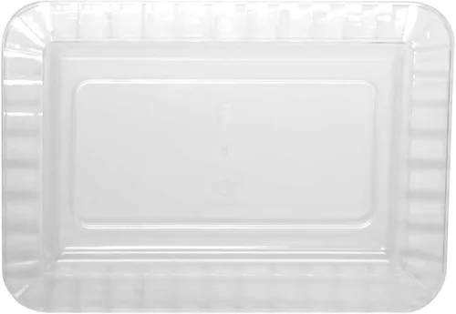 Party Essentials plato rectangular de plástico duro para bocadillos